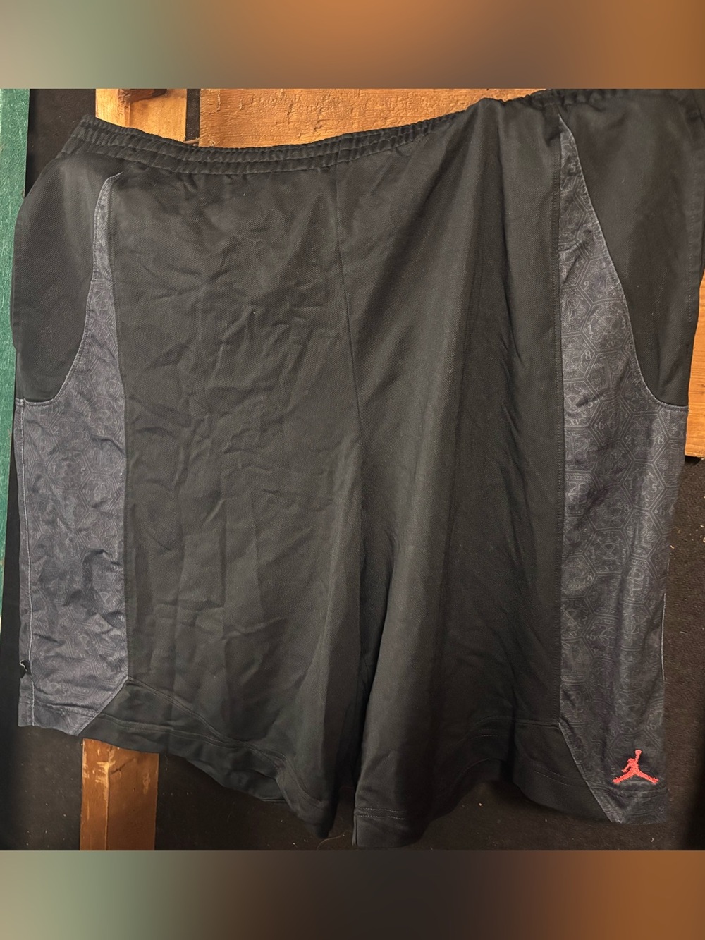 Jordan Black Dri-FIT Athletic Shorts with Navy Accents